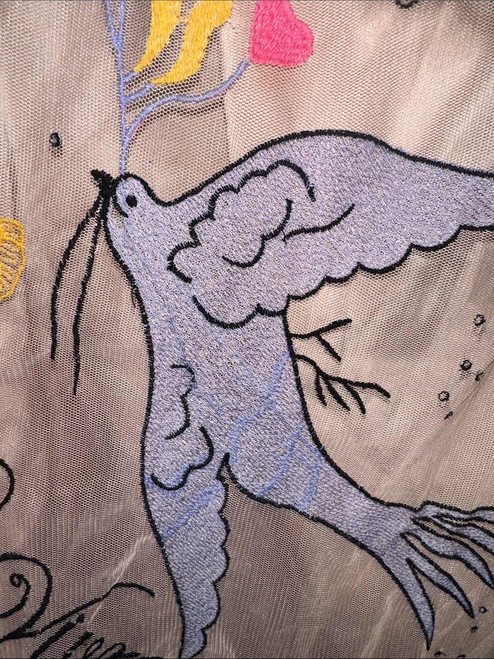 Anthropologie Icon Embroidered Maxi Skirt Whimsy Nature Fairy Womens XL - Picture 7 of 11